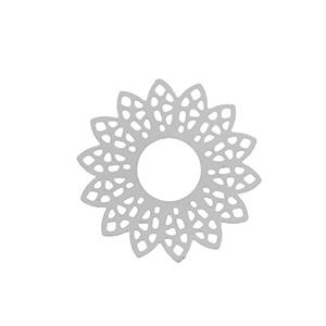 Stainless steel charms bohemian flower Silver