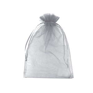 Jewellery Organza Bag 10x12cm Light Grey