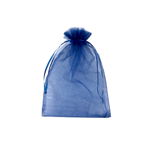 Jewellery Organza Bag 7x9cm Navy Blue