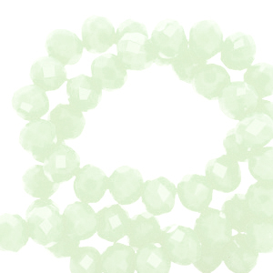 Top faceted beads 6x4mm disc Mint Green