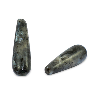 Natural stone beads Labradorite drop Shimmery Grey