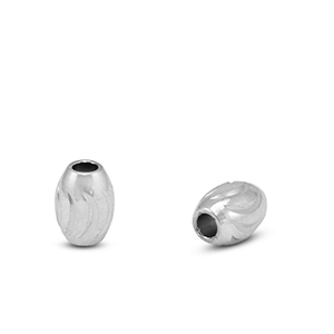 Stainless steel beads 4x5mm Silver