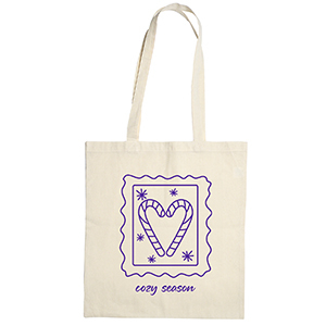 Cotton bags "Cozy season" Ecru Beige