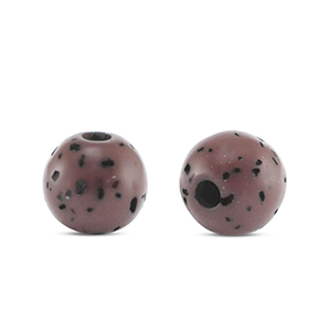Polaris beads round 6 mm Sassi Lavender Frost-Black