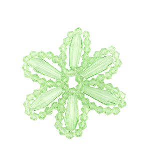 Top Faceted charms flower Green