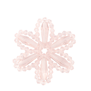 Top Faceted charms flower Pink