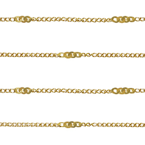 Stainless steel findings belcher chain curb links Gold