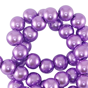 Glass pearls 8mm Purple