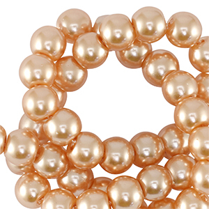 Glass pearls 6mm Peach pink
