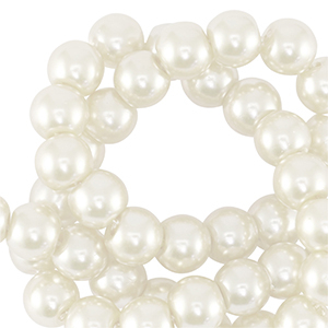 Glass pearls 4mm Off white