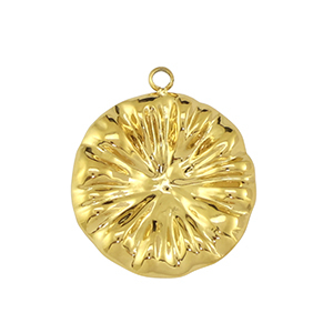 Stainless steel charms flower Gold