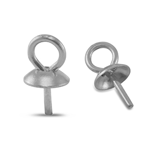 Stainless steel findings end cap for beads Silver
