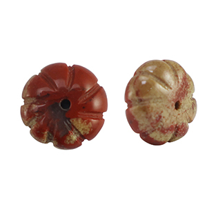 Natural stone beads Jasper flower Red-Brown