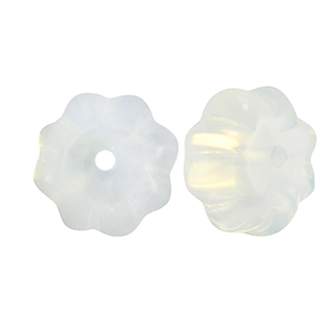 Natural stone beads agate flower Transparent Pearl-White