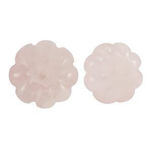 Natural stone beads Milky Quartz flower Light pink