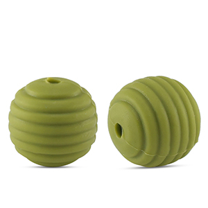 silicone beads 14mm Olive green