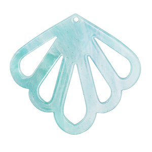 Resin pendants shell Blue