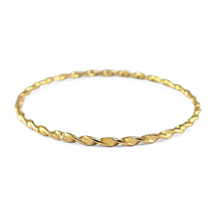Stainless steel bracelets twisted Gold