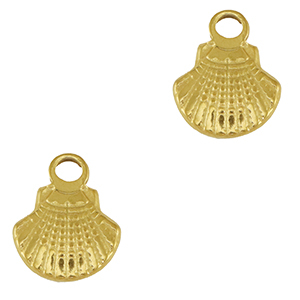 Stainless steel charms shell Gold