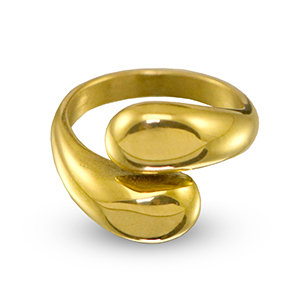 Stainless steel rings drops Gold