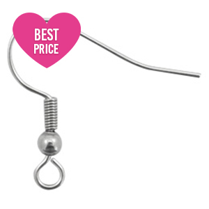 Stainless Steel findings earrings Antique Silver