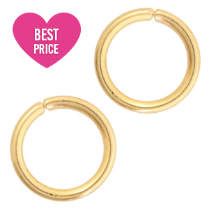 Stainless steel findings jump ring 6mm Gold