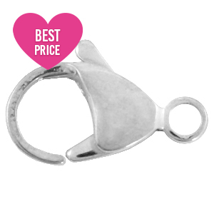 Stainless Steel findings lobster clasp 15mm Silver