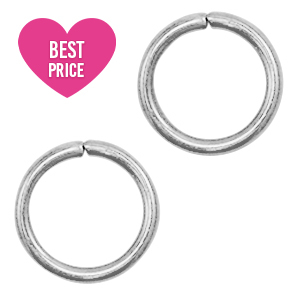 Stainless steel findings jump ring 7mm Silver