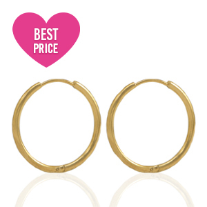 Stainless steel earrings creole 15mm Gold