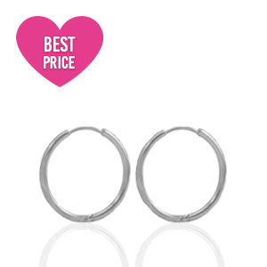 Stainless steel earrings creole 11mm Silver