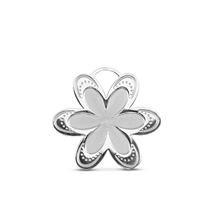 Stainless steel charms flower Silver