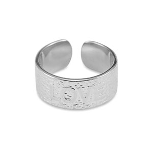 Stainless steel rings ''Love'' Silver