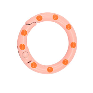 Colourful jewellery findings key chain ring Pink-Orange