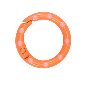 Colourful jewellery findings key chain ring Orange-Pink