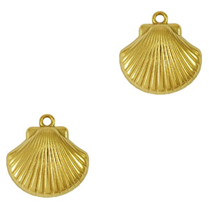 Stainless steel charms shell Gold