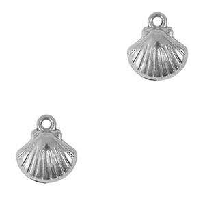 Stainless steel charms shell Silver