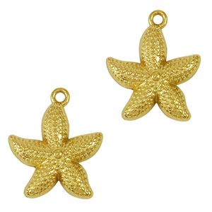 Stainless steel charms starfish Gold