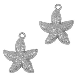 Stainless steel charms starfish Silver