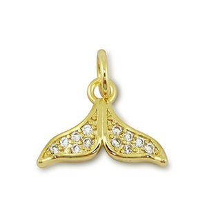 Brass TQ metal charms tail Gold