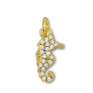 Brass TQ metal charms seahorse Gold