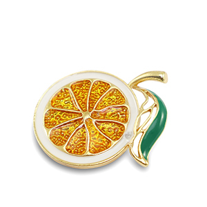 Brooches orange Orange-Green-Gold