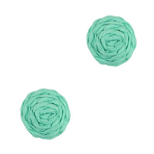 Raffia pendants 12mm Green
