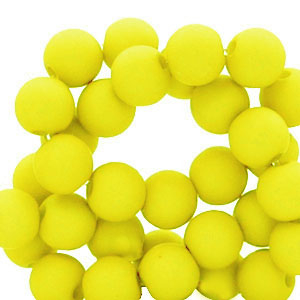 6 mm acrylic beads Neon Yellow