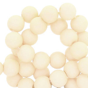 4 mm acrylic beads Vanilla White
