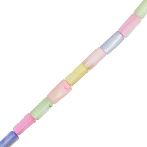 Shell beads tube Multicolour Pastel