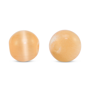 6 mm glass beads Cat's eye Peach Orange