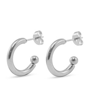 Stainless steel earrings / earpin Silver