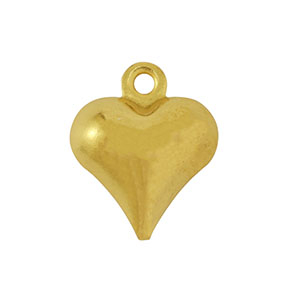 Stainless steel charms heart Gold