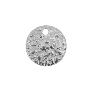 Stainless steel charms round Silver