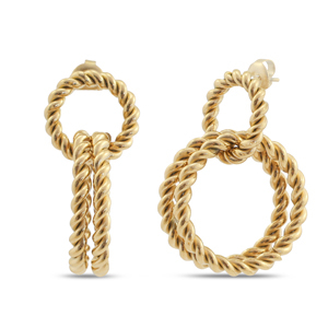 Stainless steel earrings / earpins creole Gold